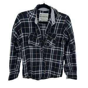 🔥4/$25 Columbia Multi-Color Plaid Checked Long Sleeve Button Down Shirt Women's